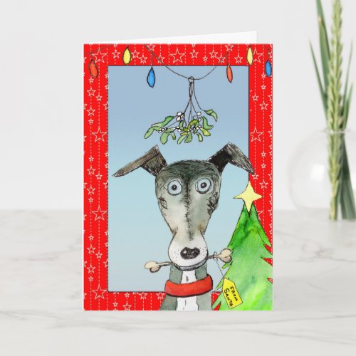 From Santa _ Greyhound Christmas card a514