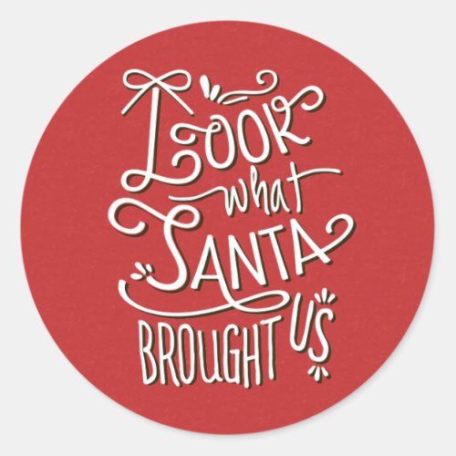 From Santa Holiday Birth Announcement Sticker