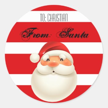 From Santa Labels by ThreeFoursDesign at Zazzle
