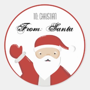 From Santa Labels by ThreeFoursDesign at Zazzle