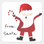 From Santa Merry Christmas Square Sticker