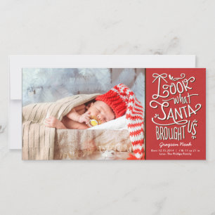 From Santa New Baby Christmas Holiday Photo Card
