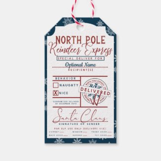 From Santa North Pole Express Naughty or Nice Gift Tags