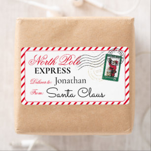 From Santa North Pole Personalized Christmas Label