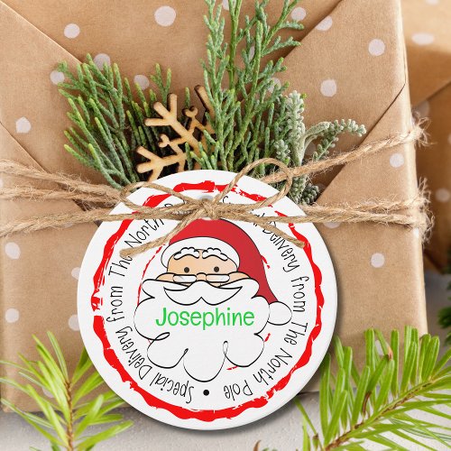 From Santa North Pole Special Delivery Christmas Favor Tags