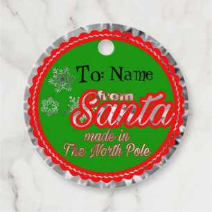 From Santa Personalized Favor Tags
