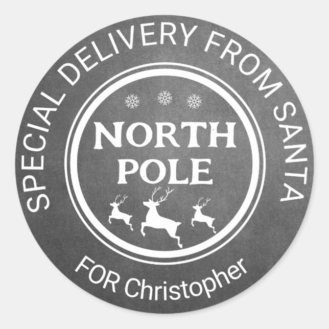 from santa stickers north pole (Front)