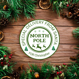 from santa stickers north pole