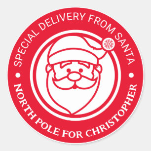 From Santa Stickers North Pole Christmas Holiday