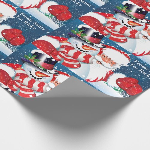 From Santa To Add Childs Name Christmas Wrapping Paper