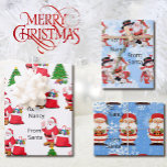 From Santa To Little Girl's Name Cute Christmas Wrapping Paper Sheets<br><div class="desc">From Santa To Your Child's Name 3 Christmas Gift Wrapping Paper Sheets</div>