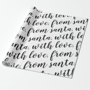 Black and White Merry Christmas Wrapping Paper, Zazzle