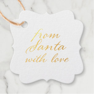 from Santa with Love Foil Favor Tags