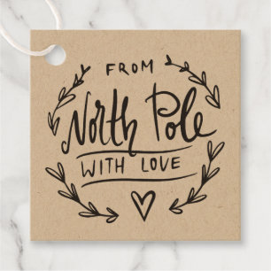 From Santa With Love North Pole Gift Favor Tags