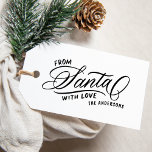 From Santa With Love Script   Name Christmas  Rubber Stamp<br><div class="desc">This fun holiday stamp features a hand-lettered greeting that says "From Santa with Love" with your name. This stamp would be perfect for dressing up holiday envelopes,  packages,  gift tags,  and more!</div>