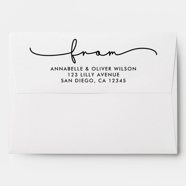 From Script Simple Return Address  Envelope (Back (Top Flap))