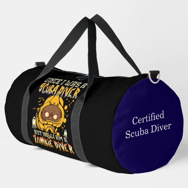 From Scuba Diver to Zombie Diver Adventure Duffle Bag (Left Corner)