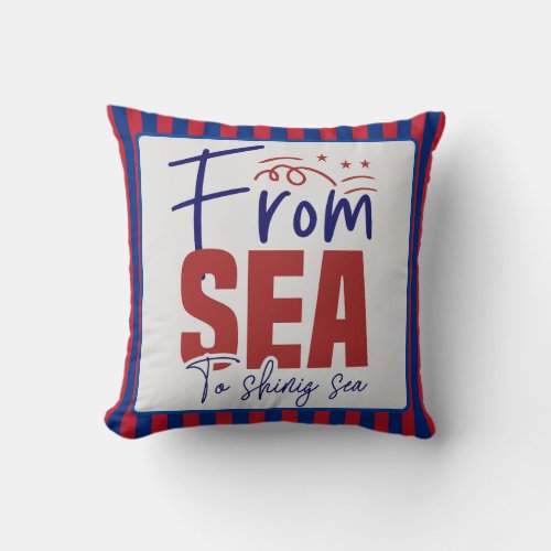 From Sea USA Throw Pillow