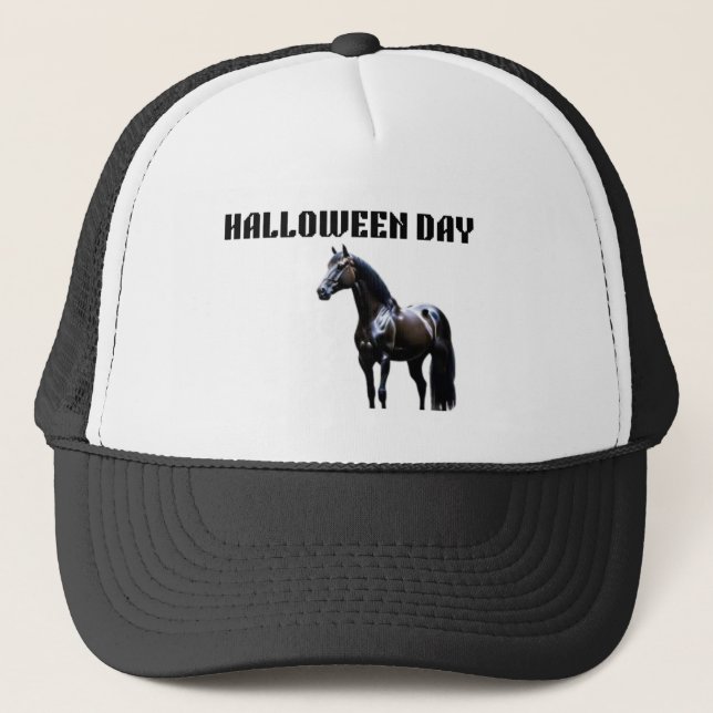 From Shadows to Light: The Spirit of Hallows' Day Trucker Hat (Front)