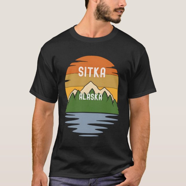 From Sitka Alaska Vintage Sunset T-Shirt (Front)
