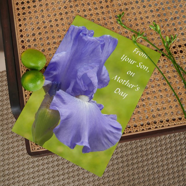 From Son Purple Iris Floral Mother's Day Card (In Situ)
