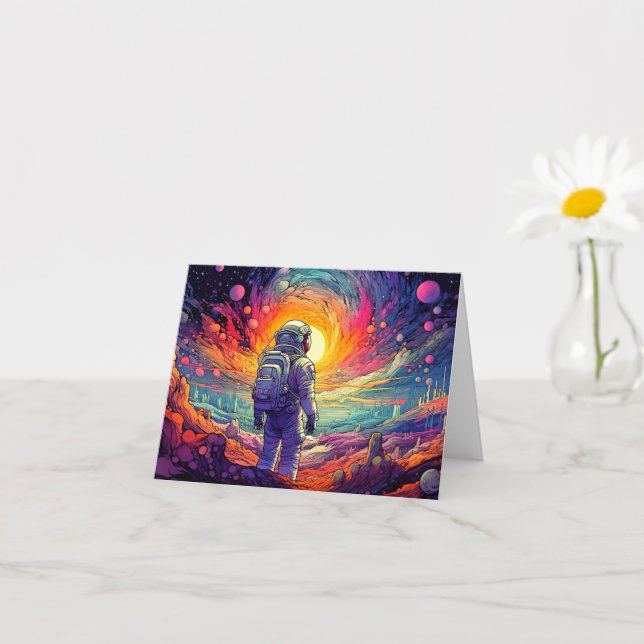 From Space & Beyond Illustration Birthday Card (Small Plant)