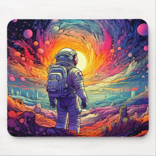 From Space  Beyond Illustration Mouse Pad