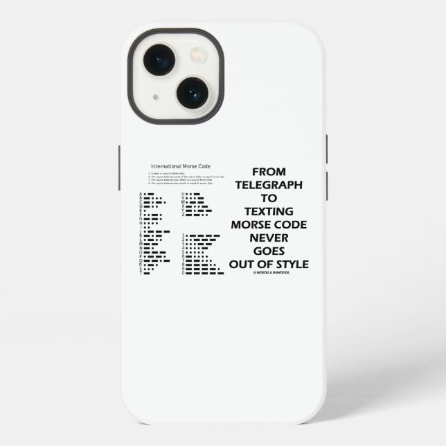 From Telegraph To Texting Morse Code Never Humor Iphone Case (Back)