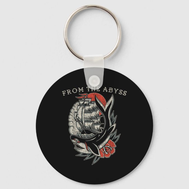 From The Abyss, Traditional Old School Ship &amp;  Keychain (Front)