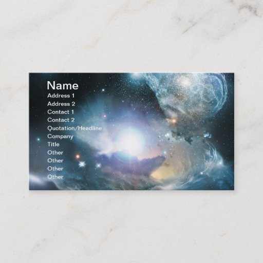 Customizable Space Business Card