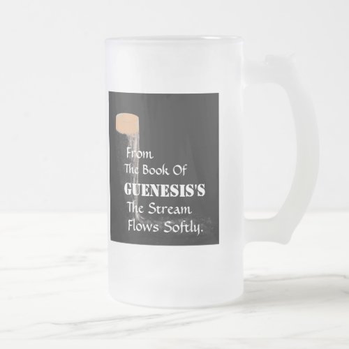 From The Book Of Guenesiss  Frosted Glass Frosted Glass Beer Mug