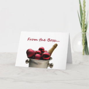 from the boss champagne cooler x-mas holiday card