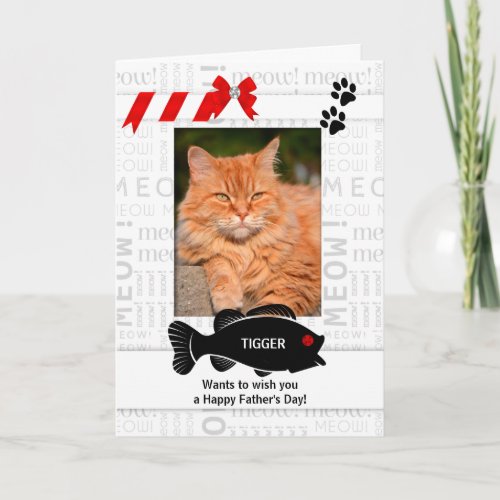 from the Cat Fun Fathers Day Red Pet Photo Card