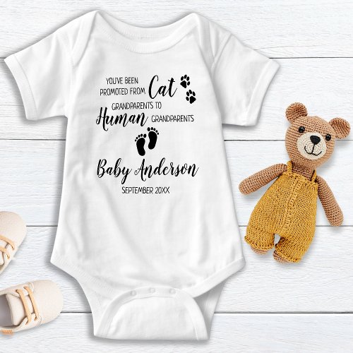From The Cat Grandparents Pregnancy Announcement  Baby Bodysuit