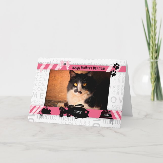 from the Cat Pink Meow Mother's Day from the Cat Card (Front)