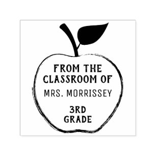 From The Classroom Of Apple Grade Personalized Self-inking Stamp