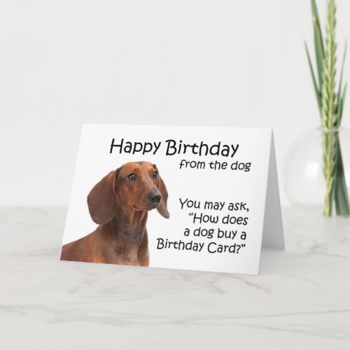 From the Dachshund Birthday Card