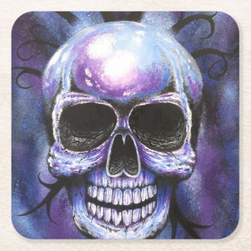 From the Darkness Skull Art Drink Coaster