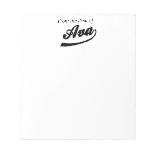 From the desk of Ava - Notepad (Front)
