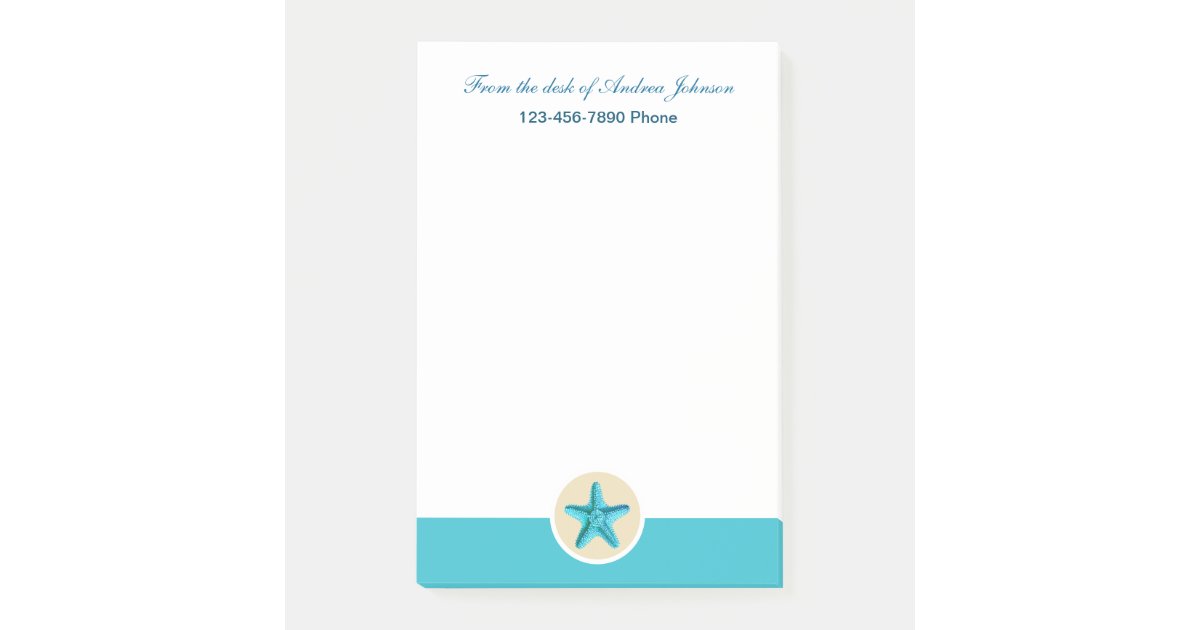 From The Desk Of Beach Sticky Note Pads Zazzle Com