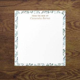 From The Desk Of Blue Green Notepad