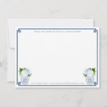 From The Desk Of Blue White Green Chinoiserie Chic Note Card