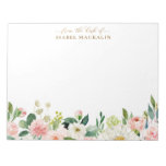 From The Desk Of Blush Pink Watercolor Botanical Notepad at Zazzle