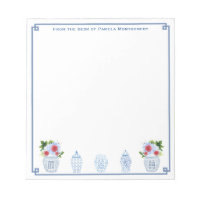 From The Desk Of | Chinoiserie Chic Red White Blue