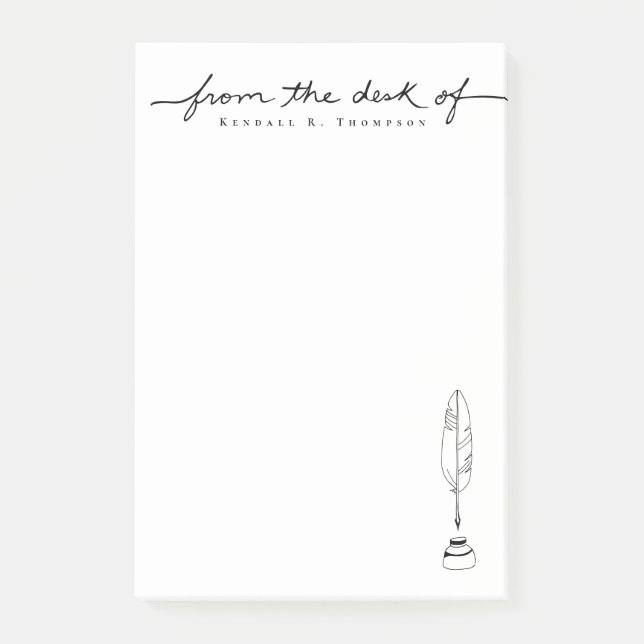 From The Desk Of Custom Name Stationery Writing Post-it Notes (Front)