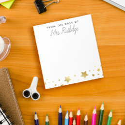 From the Desk of - Faux Gold Stars Notepad