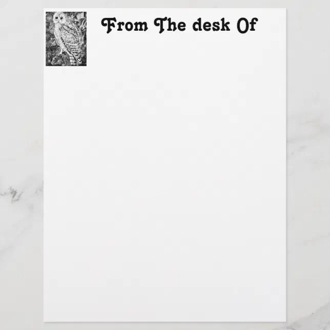 From The Desk Of Letterhead Zazzle