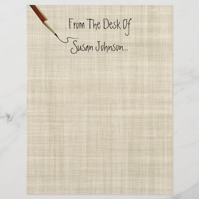 From The Desk Of... Letterhead Stationery (Front)