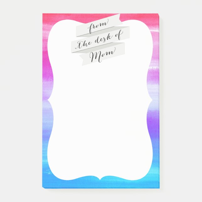 from the desk of mom 4x6 notepad (Front)