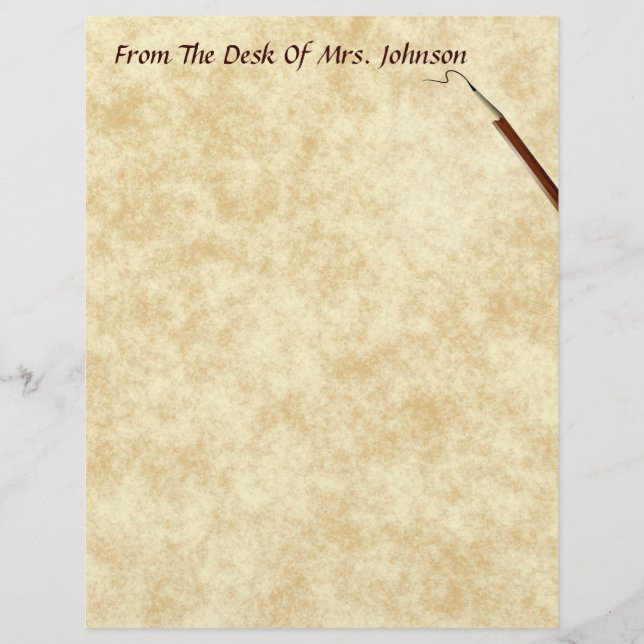 From The Desk Of ? Parchment Stationery (Front)